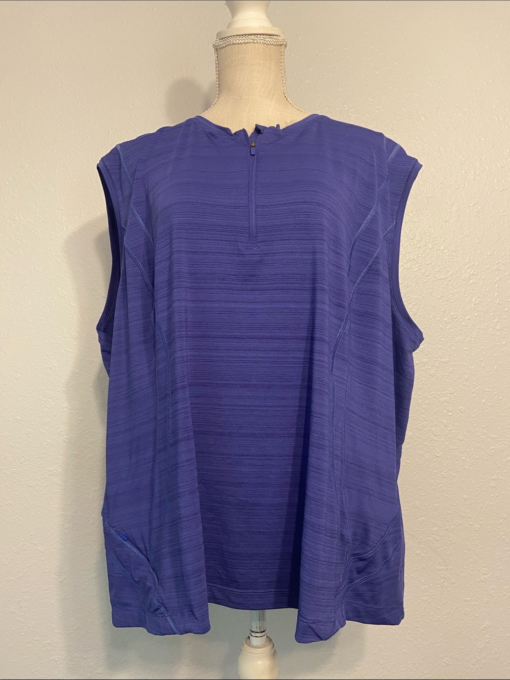Athleta Blue Pacifica Illume UPF Fitted Tank Size 3X